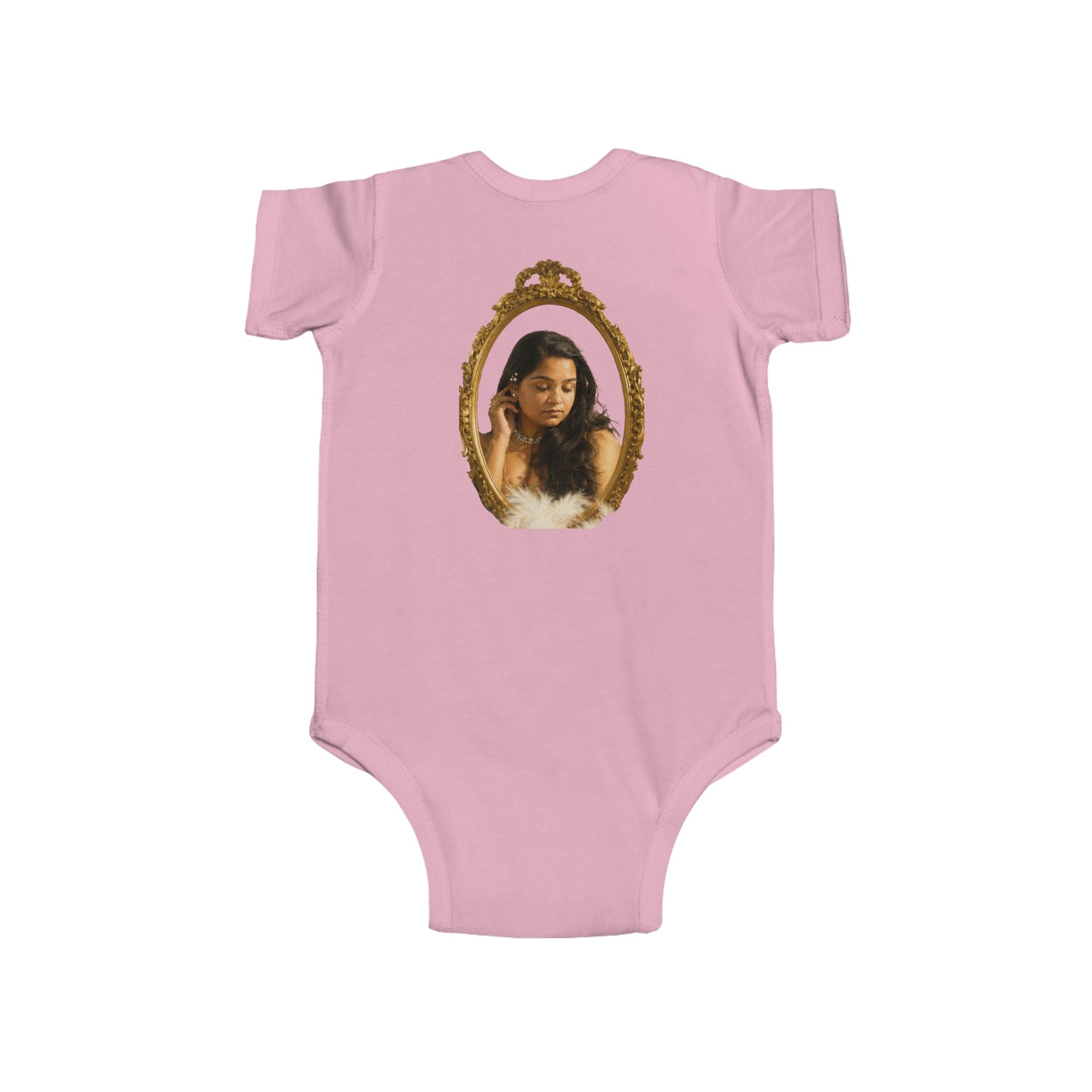 Infant Bodysuit with Vintage Gold Frame Portrait