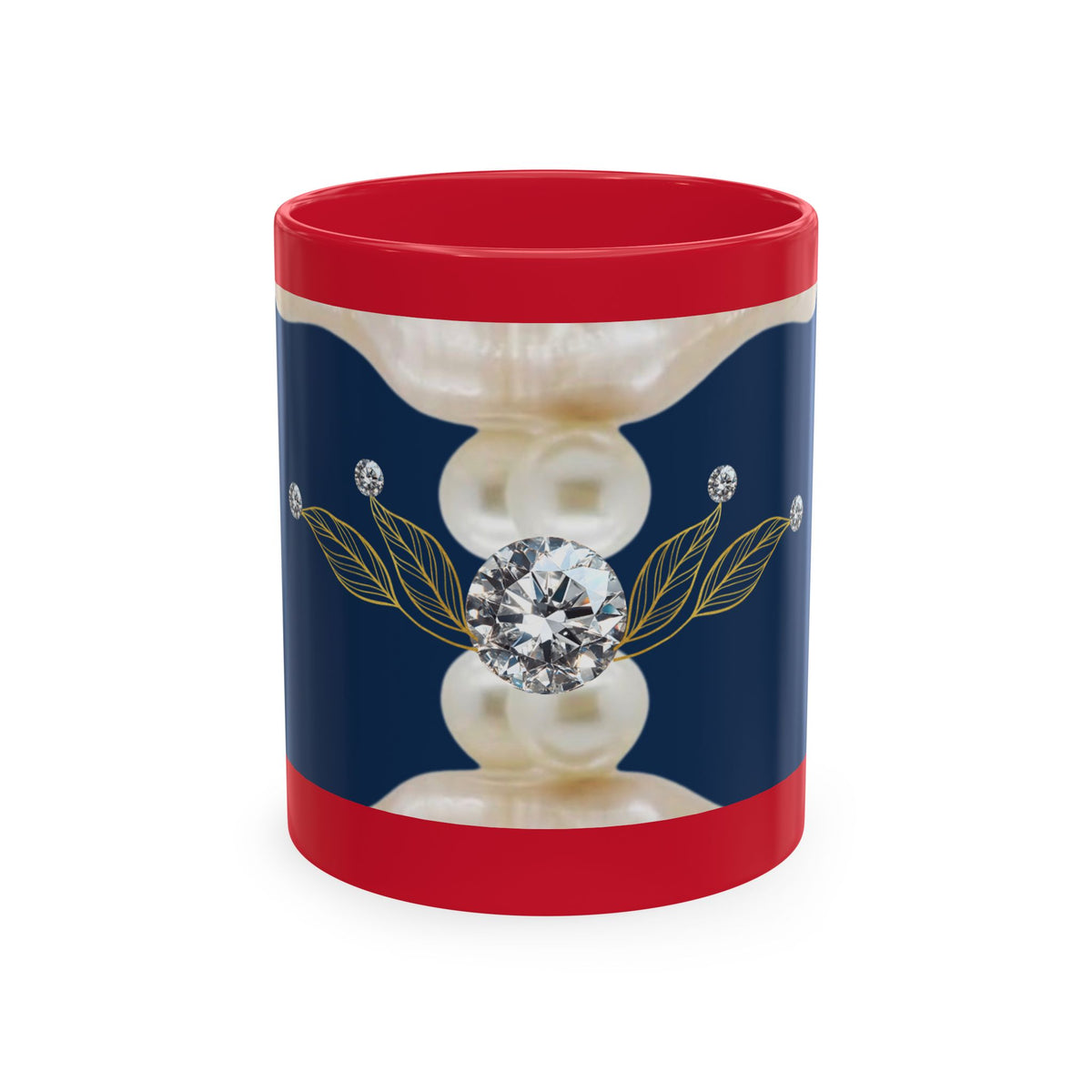 WWBH Pearl & Diamond Navy Ceramic Mug