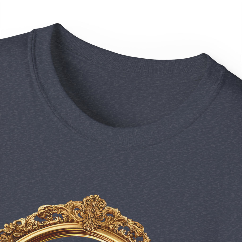 Angel Portrait T-Shirt — Vintage Gold Framed Guardian Tee