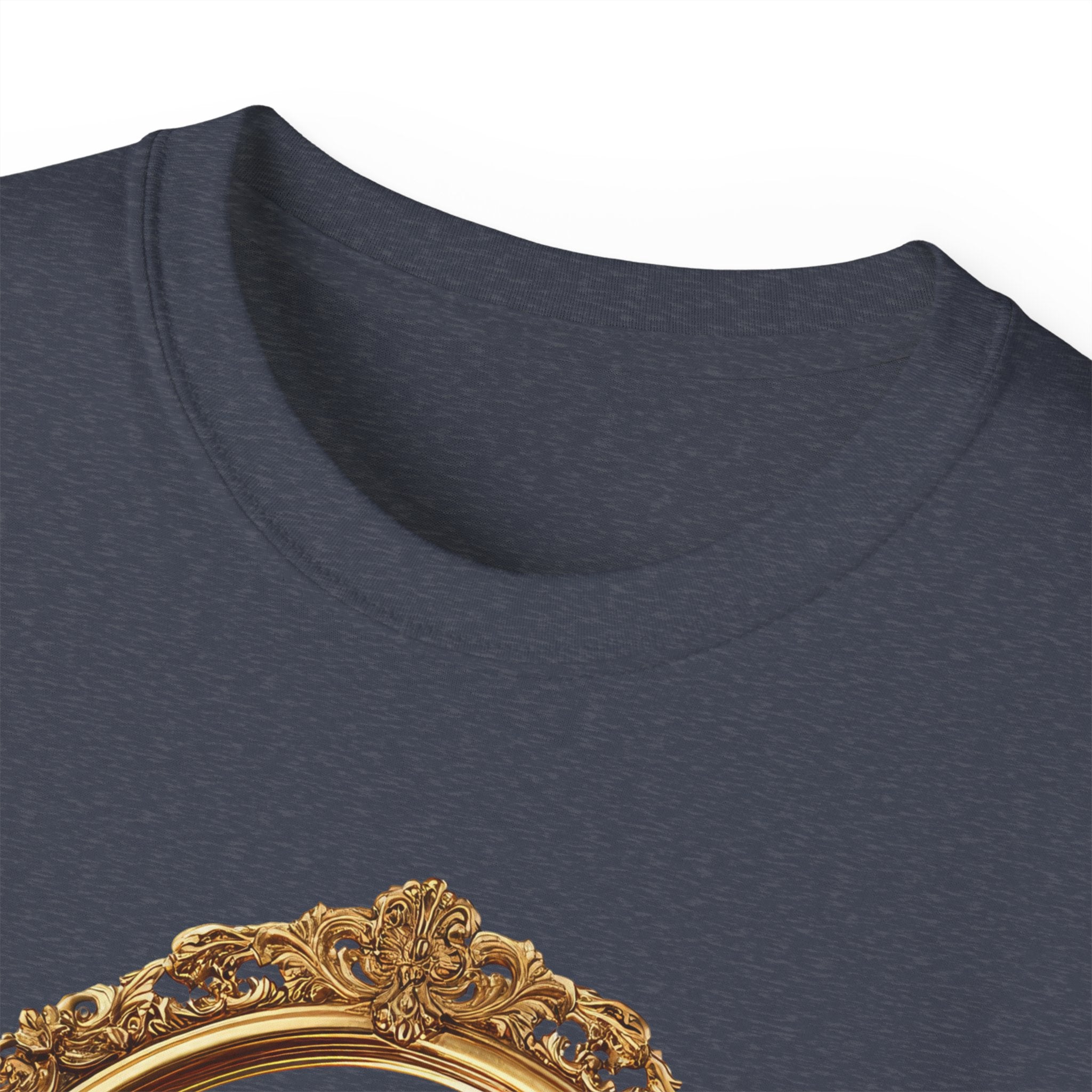 Angel Portrait T-Shirt — Vintage Gold Framed Guardian Tee