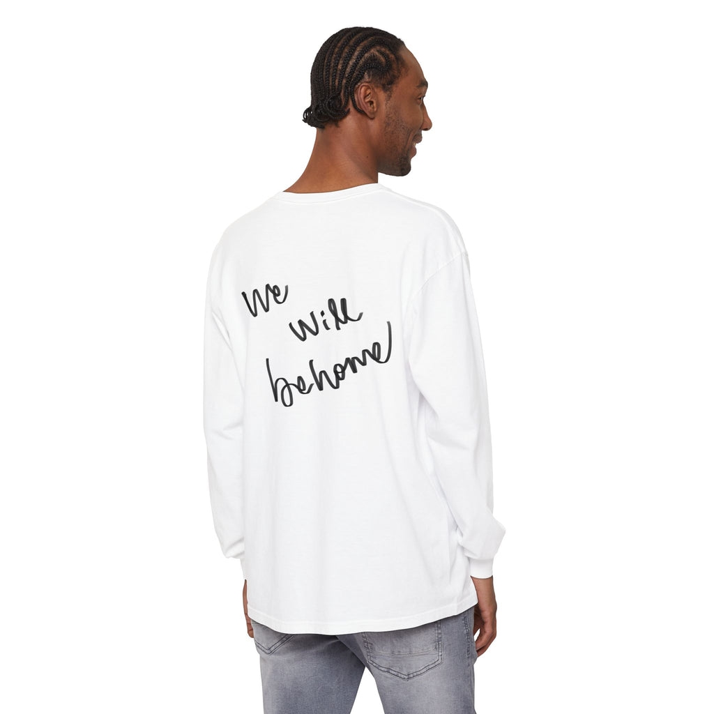 We Will Be Home Long Sleeve Tee — Floral Vintage Portrait Graphic