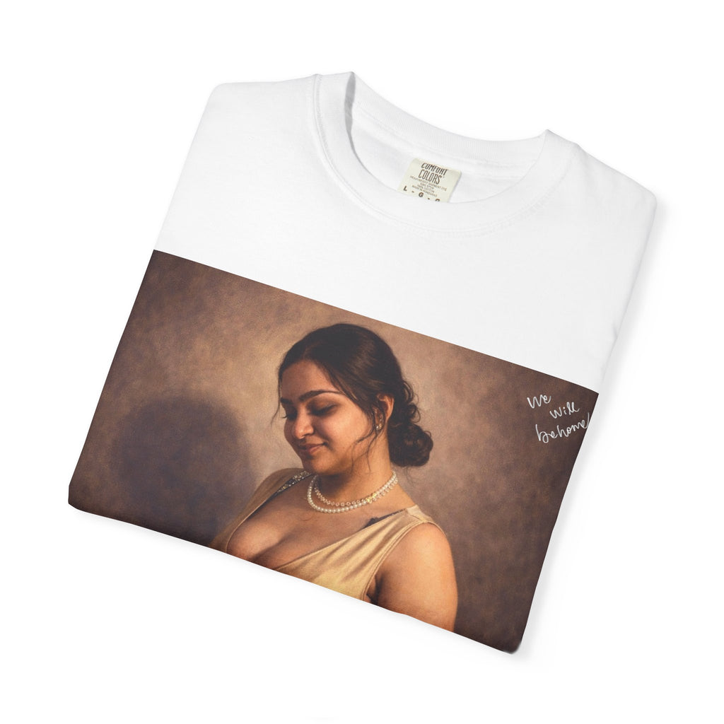 Portrait Graphic T-Shirt — Vintage Framed Lady Art Print