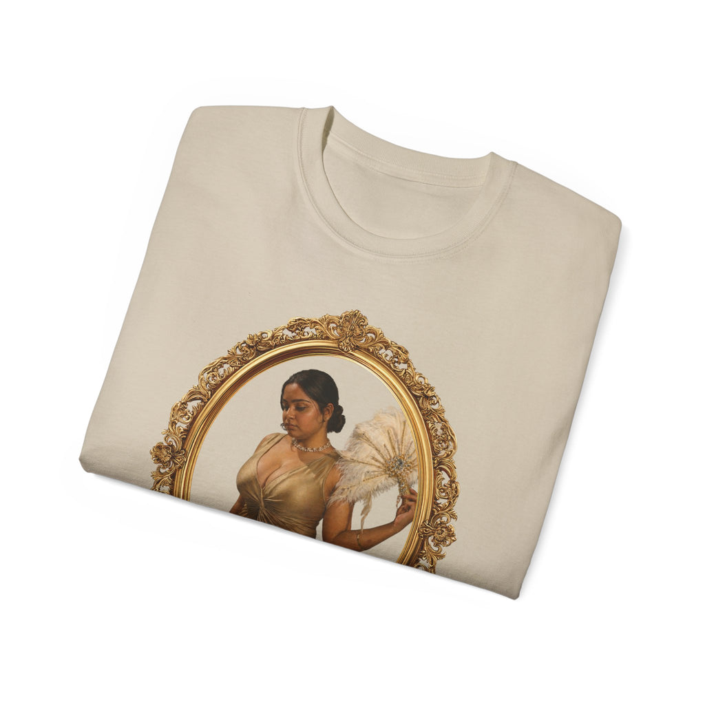 Angel Portrait T-Shirt — Vintage Gold Framed Guardian Tee