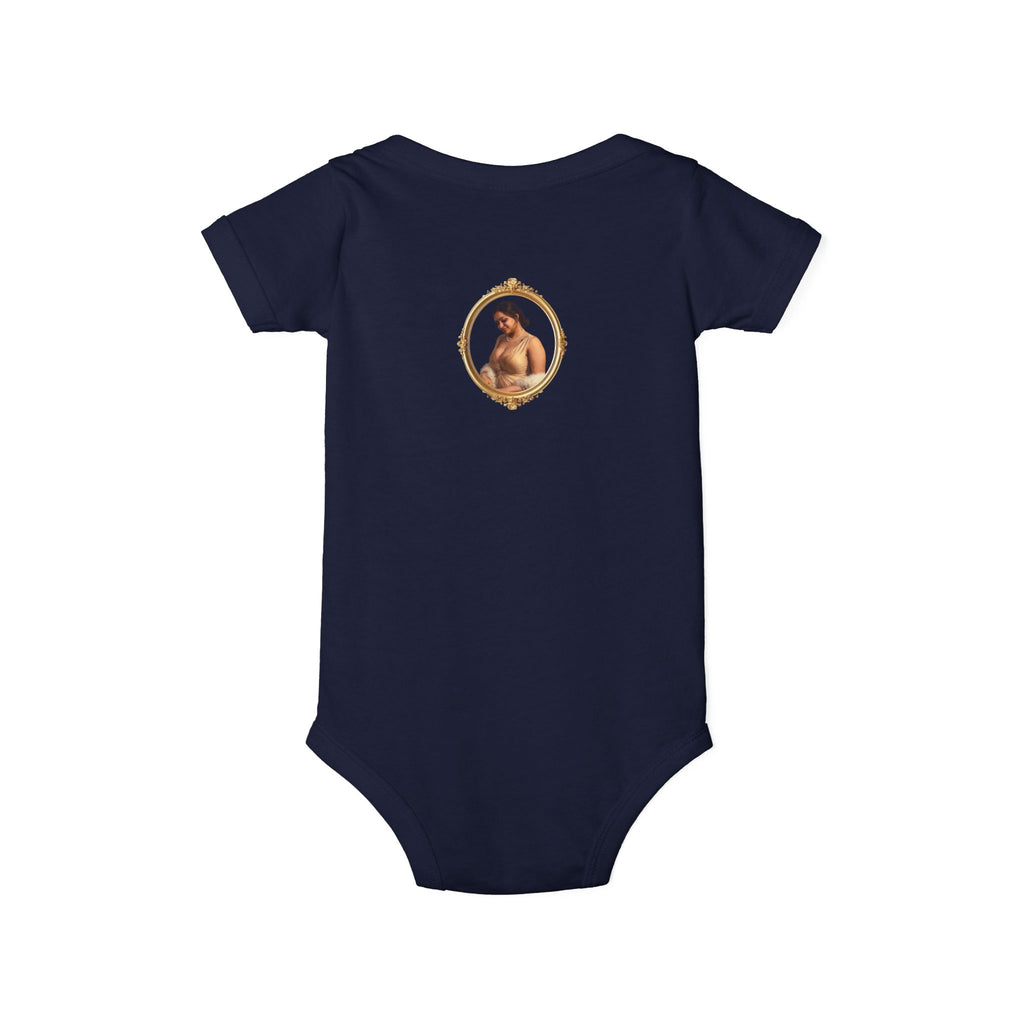 Infant Onesie with Vintage Cherub Portrait – Baby Bodysuit