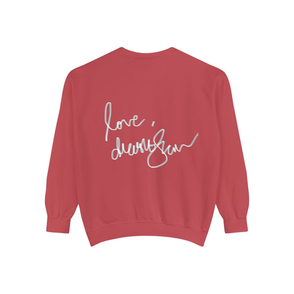 Reclining Muse Sweatshirt — 'We Will Be Home' Retro Art Graphic Crewneck