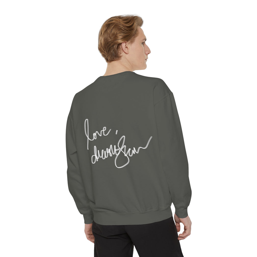 Reclining Muse Sweatshirt — 'We Will Be Home' Retro Art Graphic Crewneck