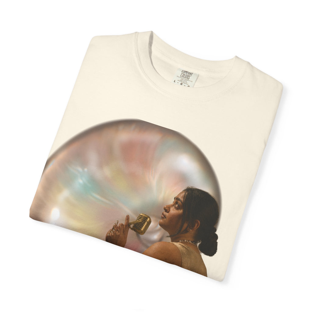 T‑Shirt — Retro Glam Woman with Iridescent Bubble | 'We Will Become' Graphic Tee