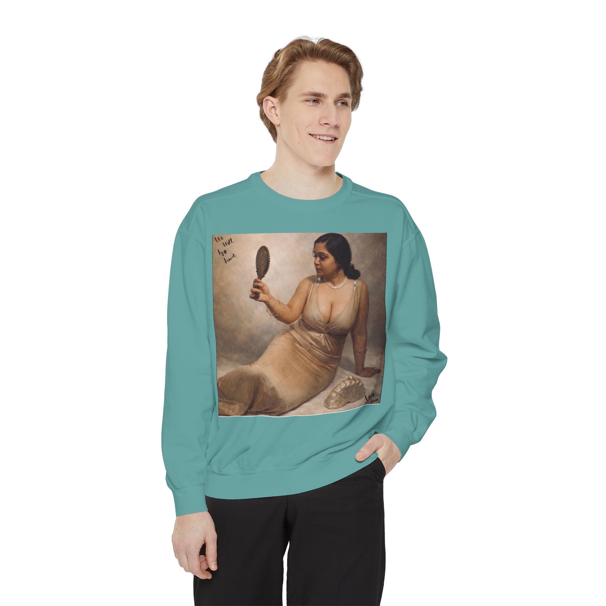 Sweatshirt — Vintage Muse Art Portrait Pullover