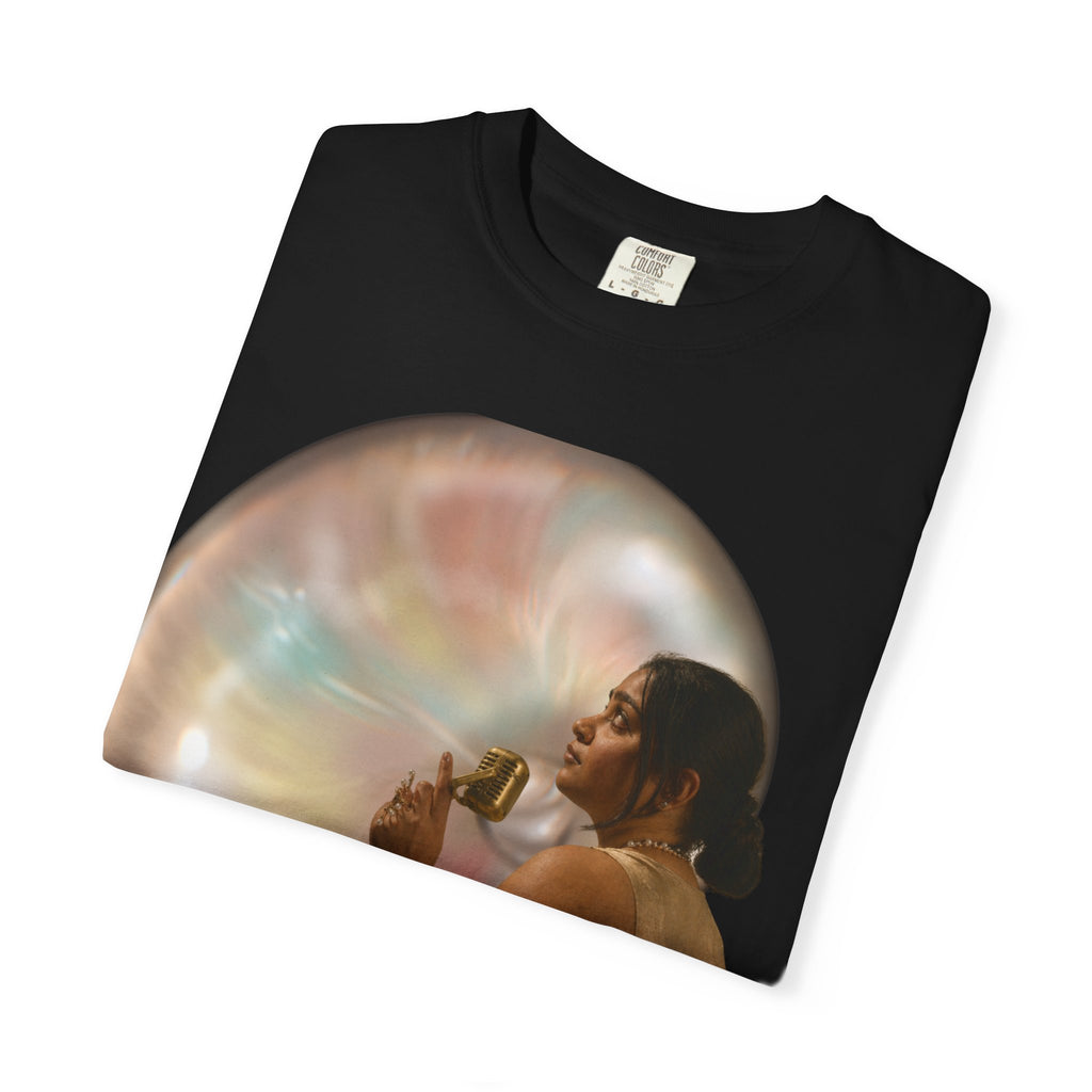 T‑Shirt — Retro Glam Woman with Iridescent Bubble | 'We Will Become' Graphic Tee