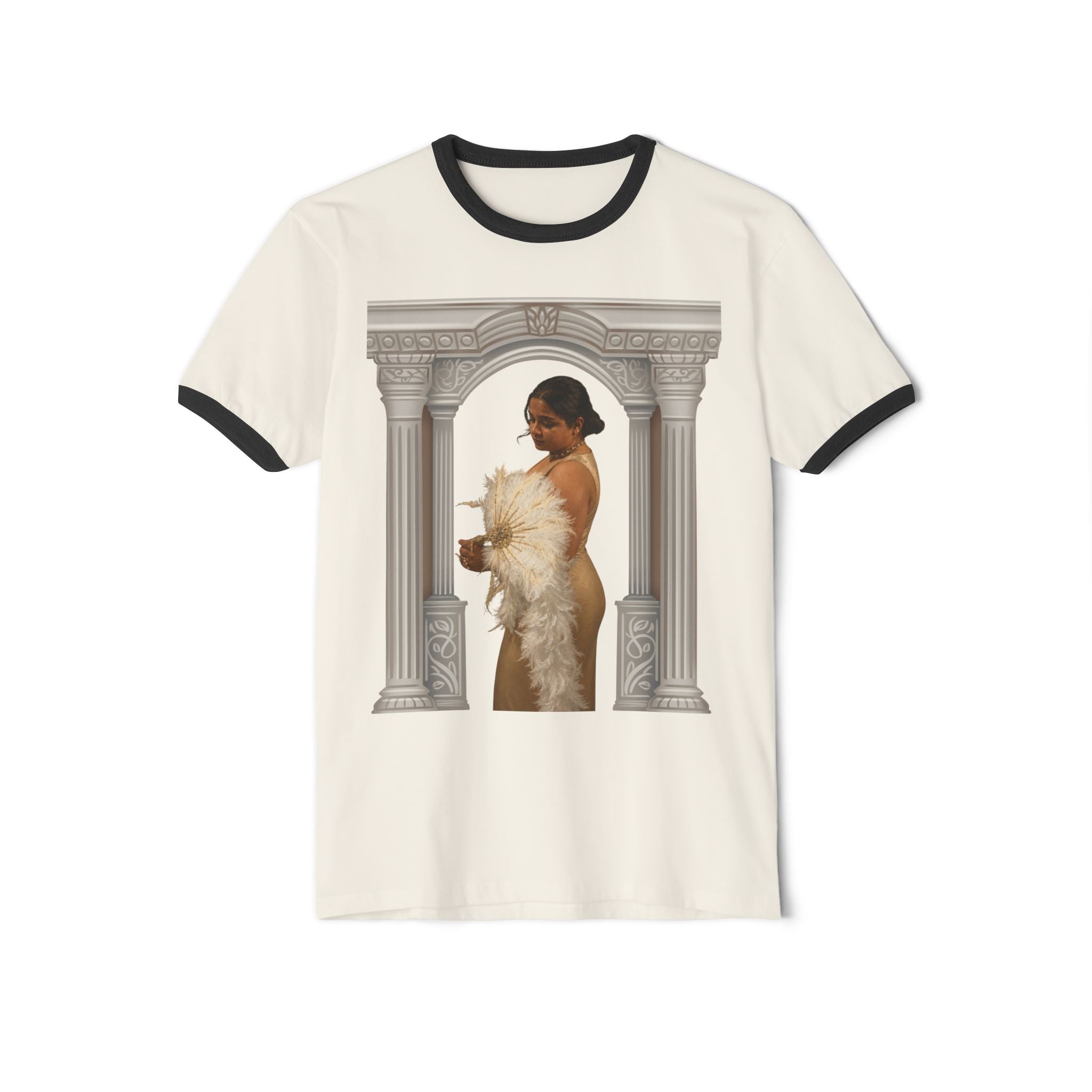 Vintage Glam Ringer Tee — "love, drashti shah" Signature Back