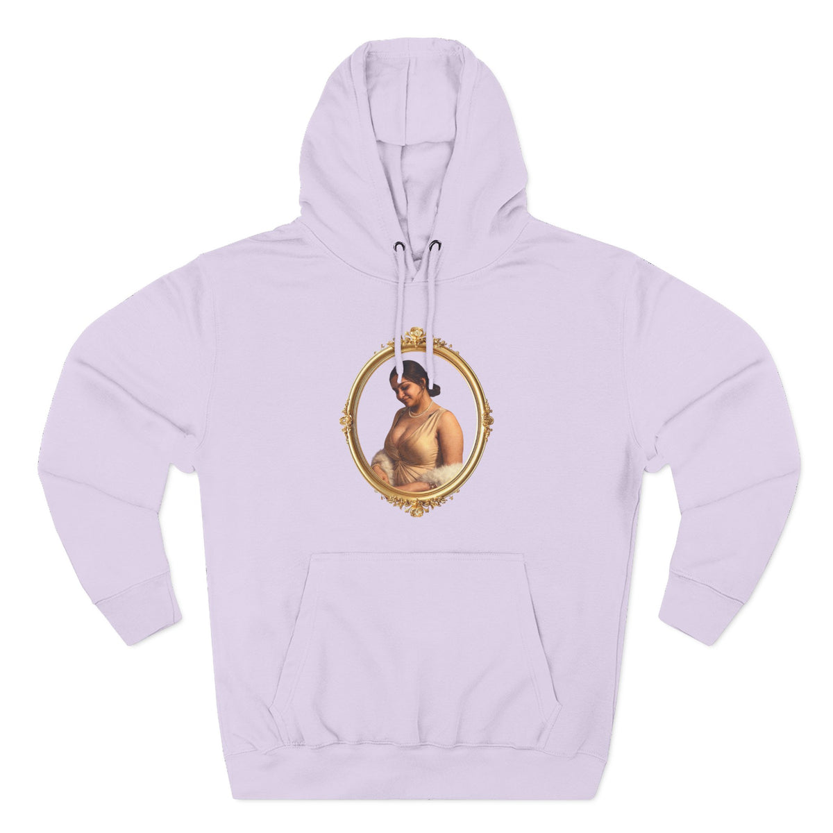 Drashti Portrait Hoodie — Vintage Frame Romantic Art Pullover