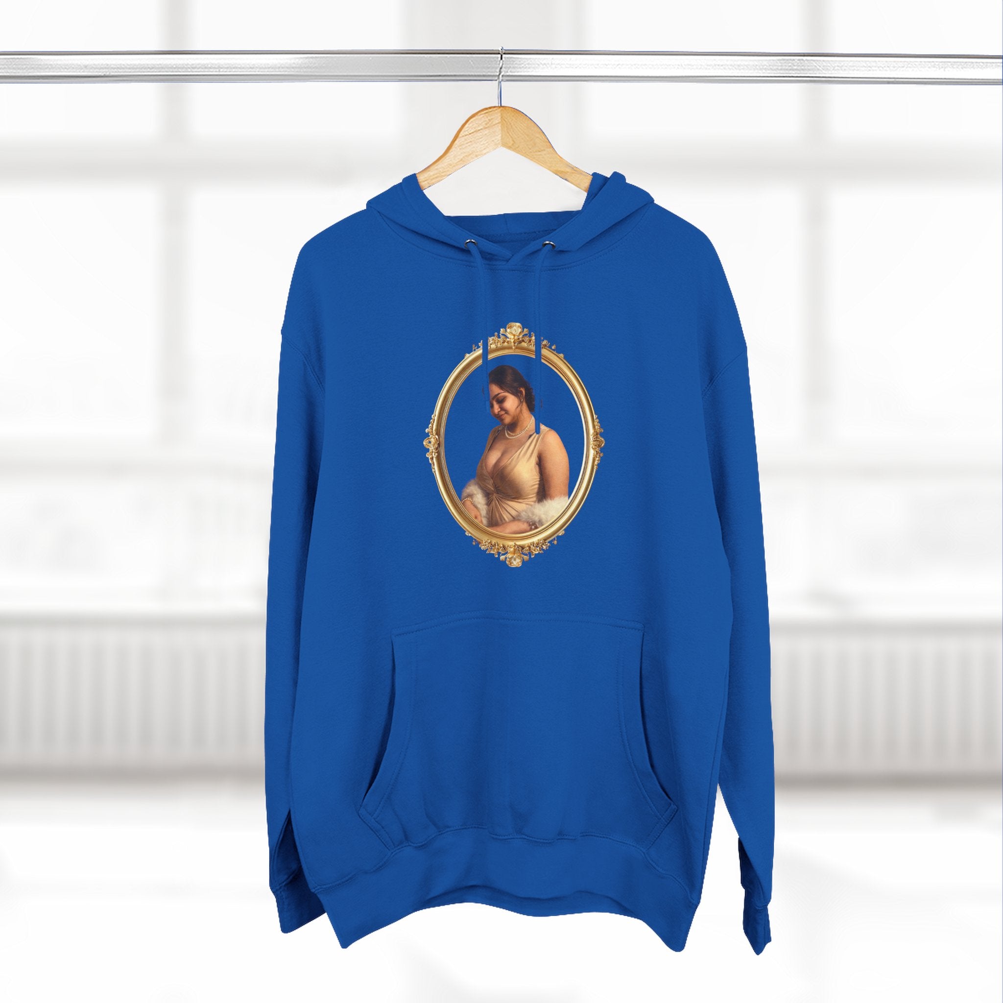 Portrait Hoodie — Vintage Frame Romantic Art Pullover