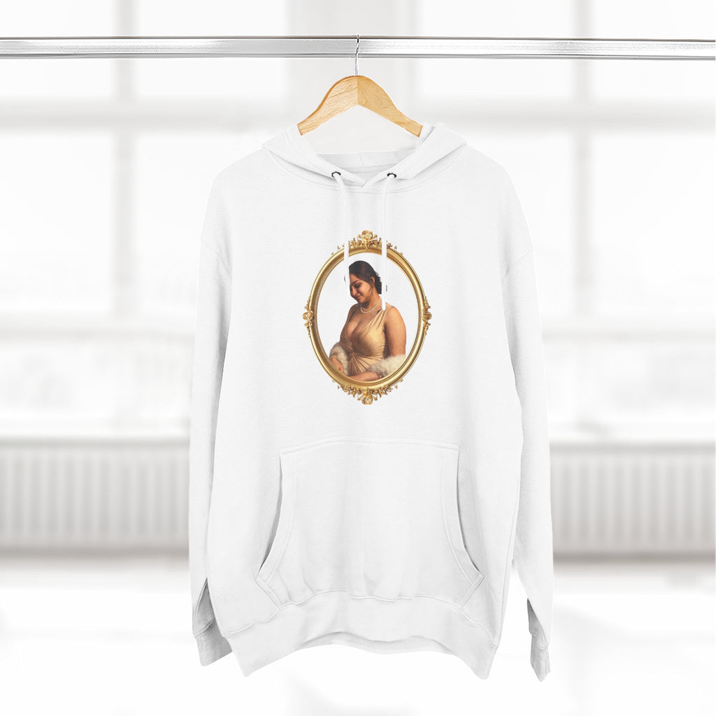 Portrait Hoodie — Vintage Frame Romantic Art Pullover