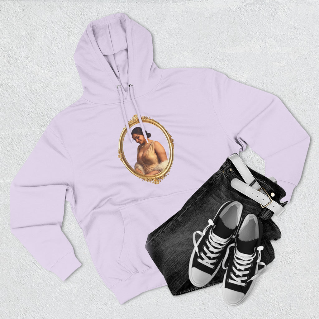 Portrait Hoodie — Vintage Frame Romantic Art Pullover