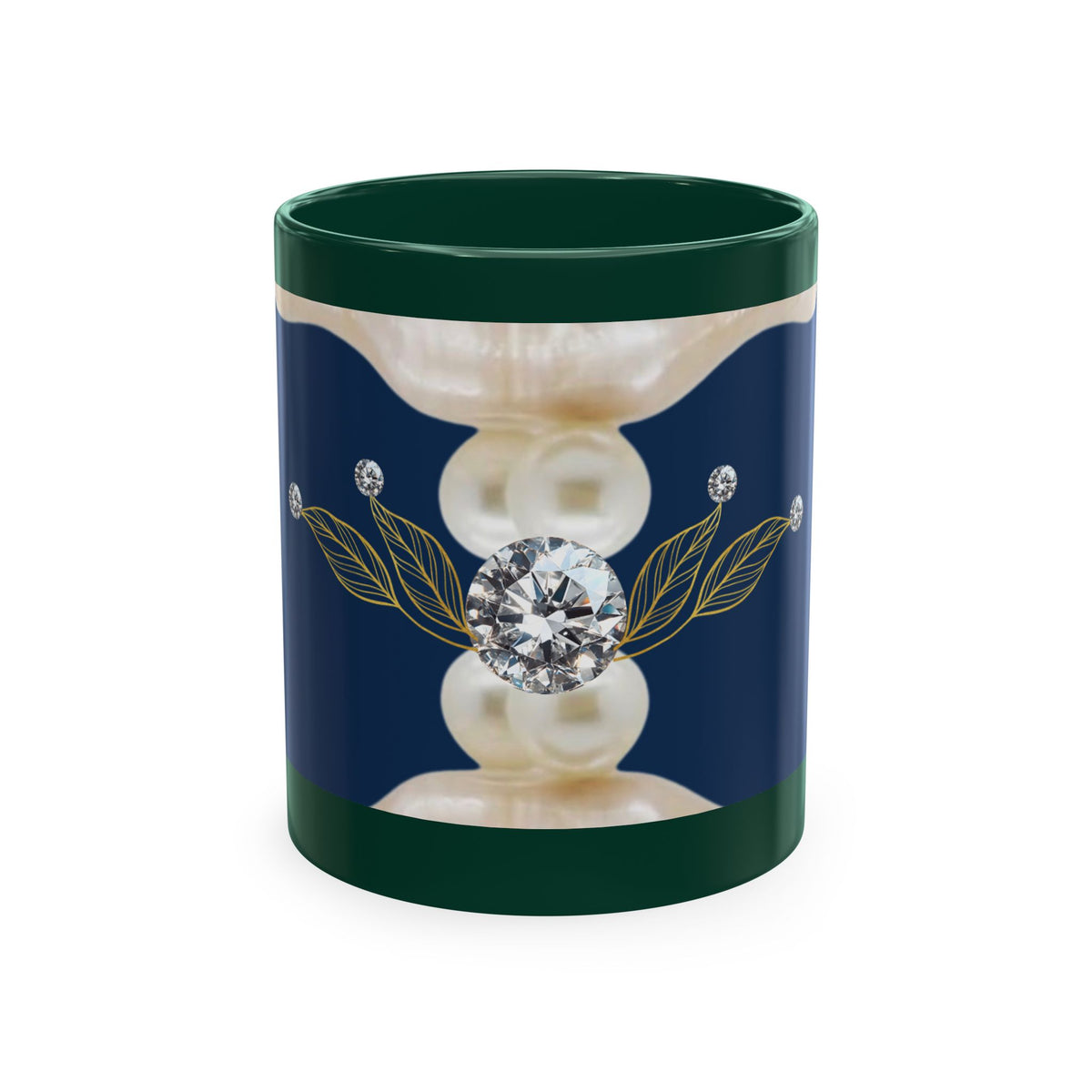 WWBH Pearl & Diamond Navy Ceramic Mug