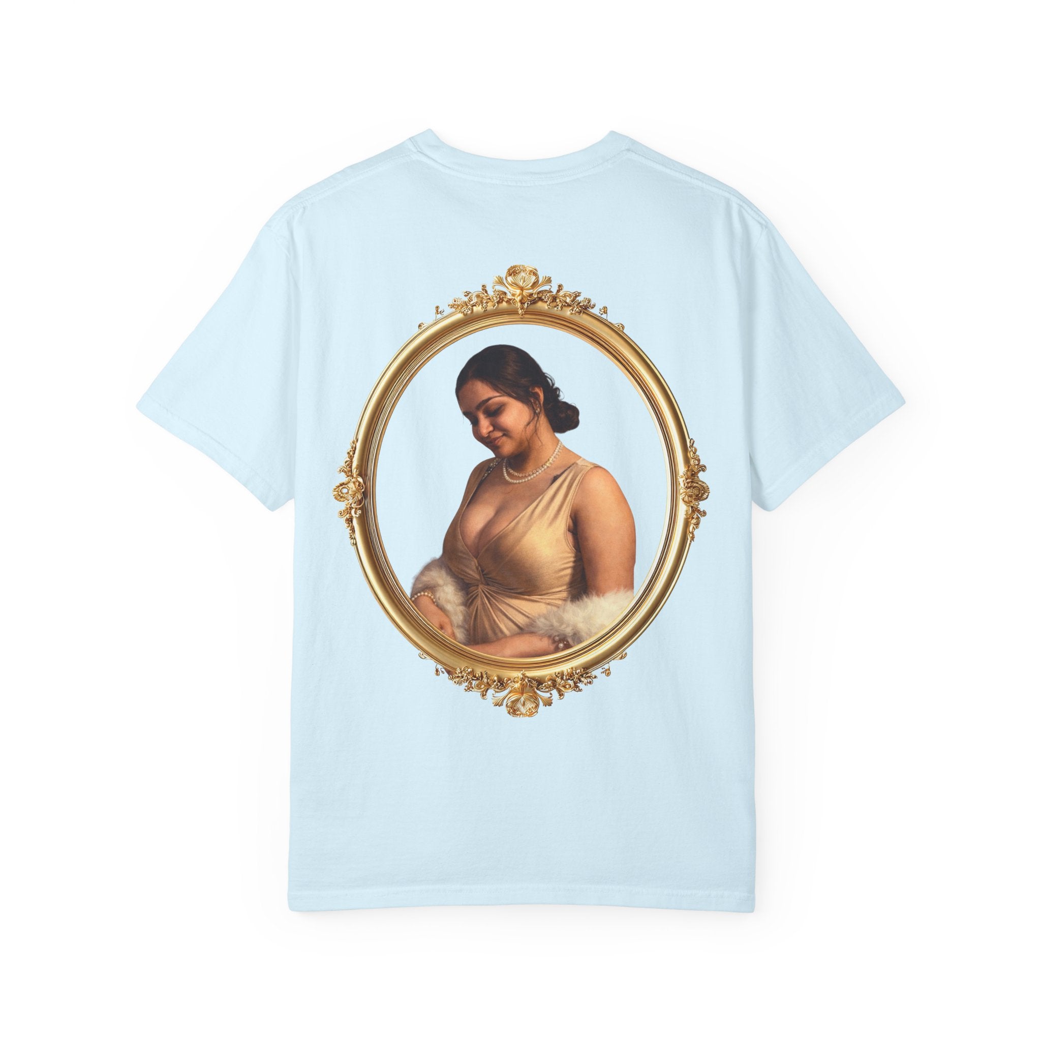Portrait Graphic T-Shirt — Vintage Framed Lady Art Print