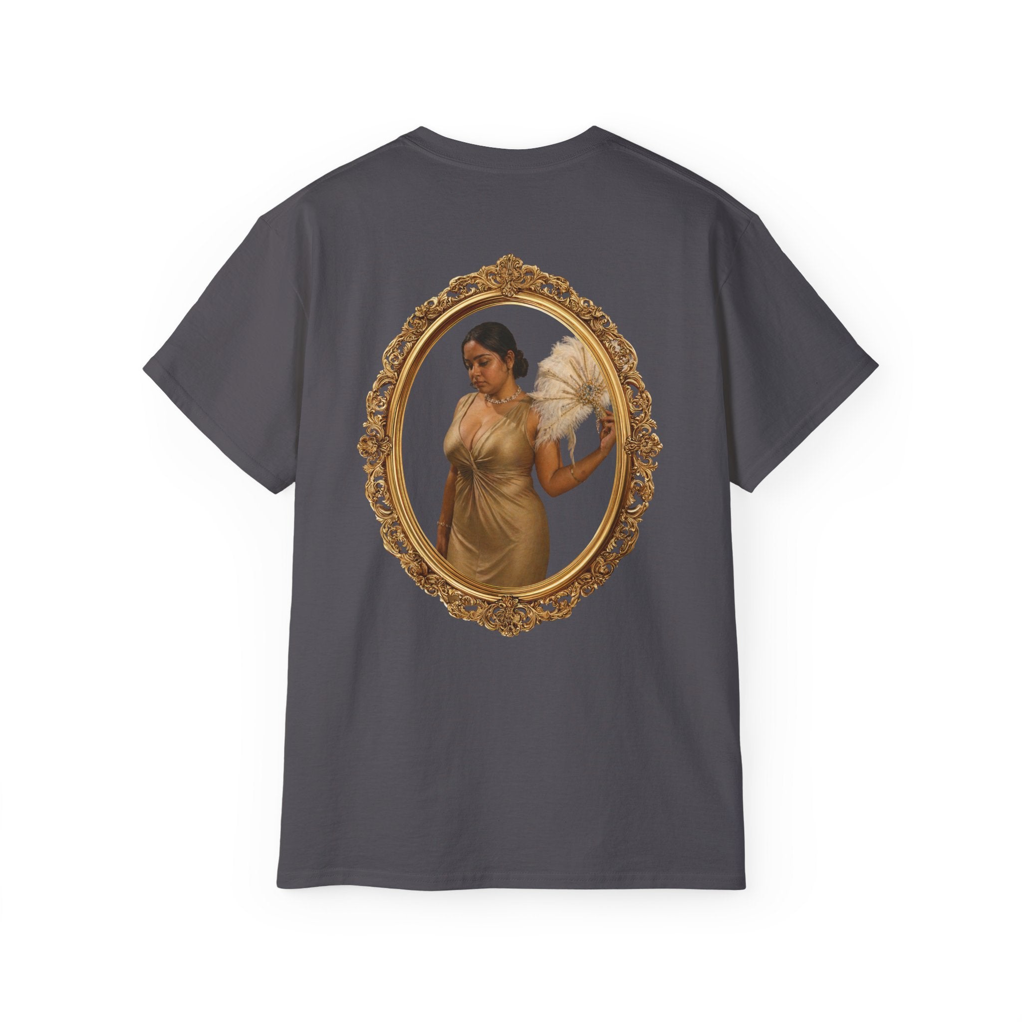 Angel Portrait T-Shirt — Vintage Gold Framed Guardian Tee