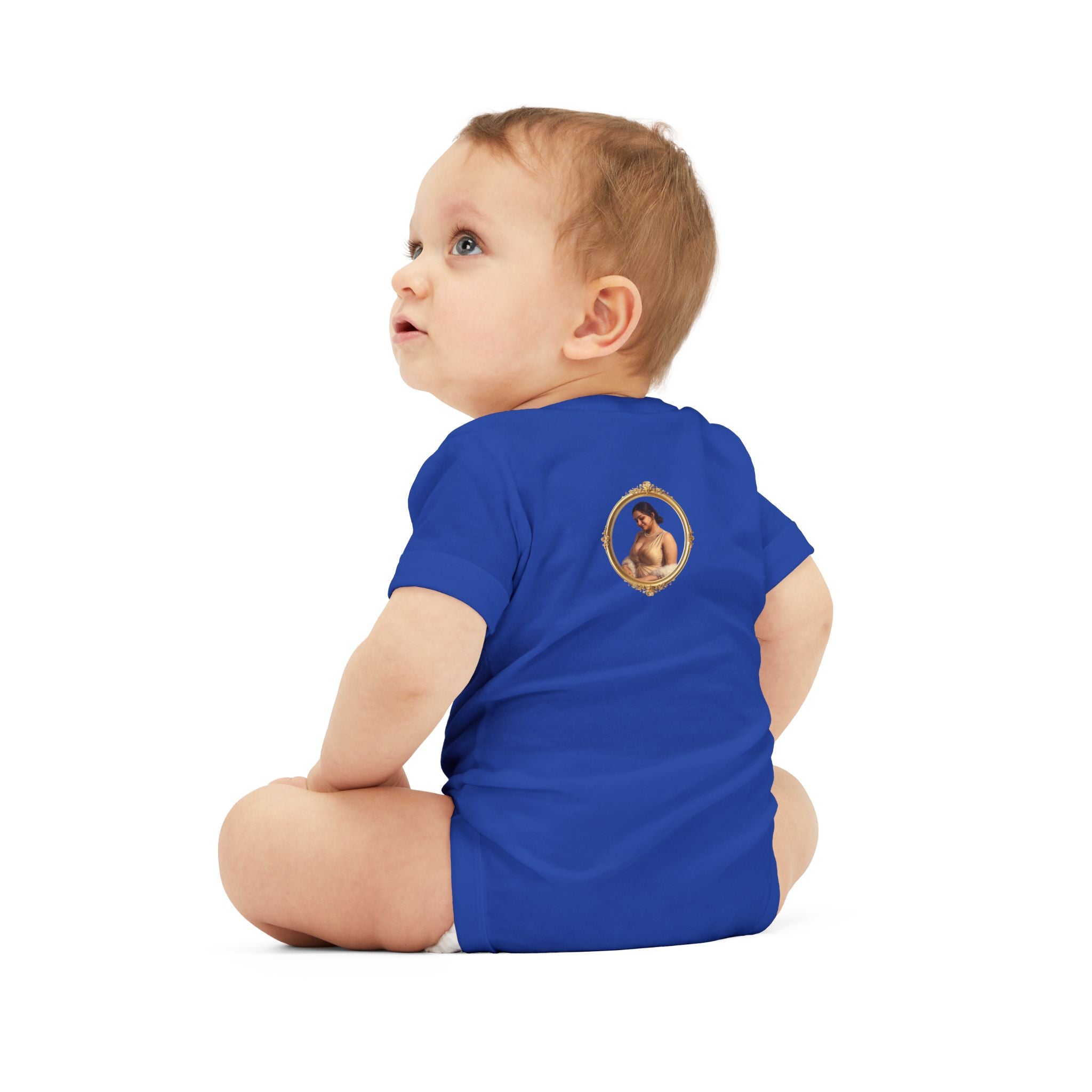 Infant Onesie with Vintage Cherub Portrait – Baby Bodysuit