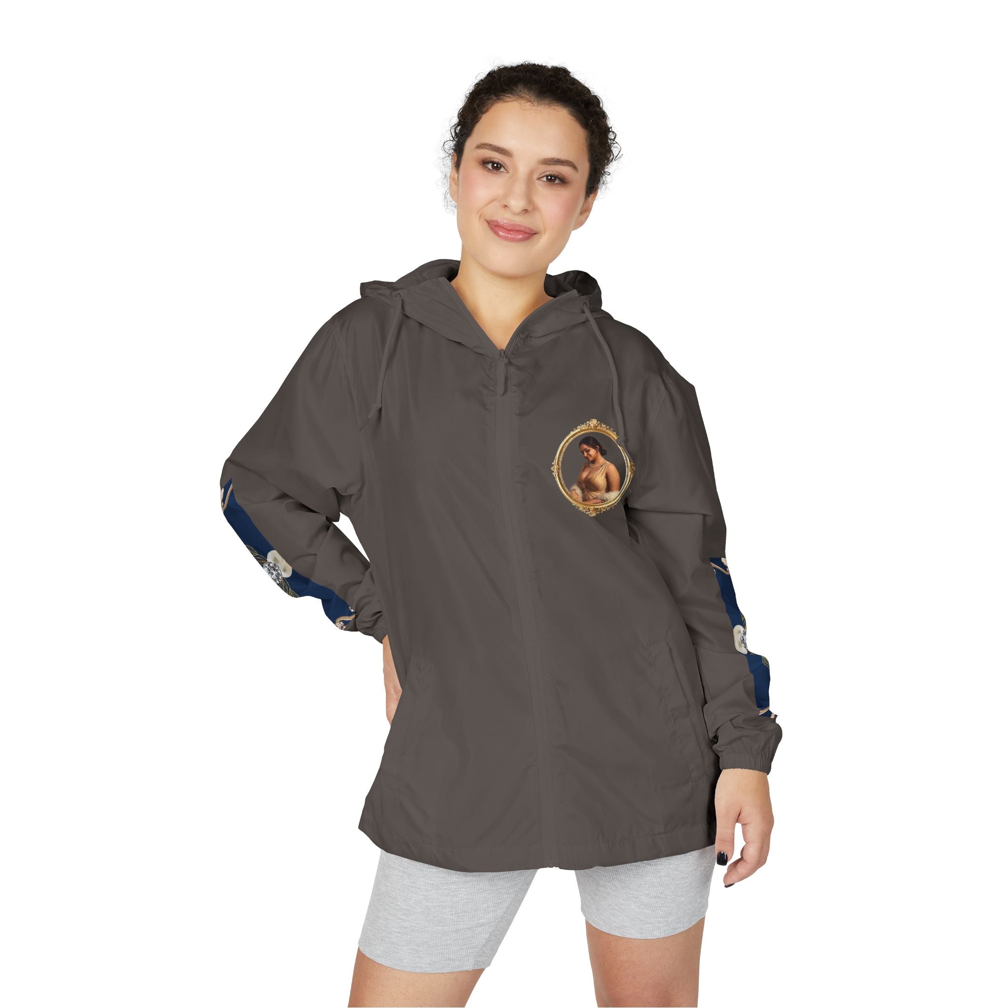 Windbreaker Jacket — Vintage Portrait Frame Design
