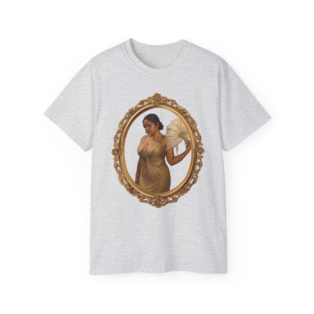 Angel Portrait T-Shirt — Vintage Gold Framed Guardian Tee