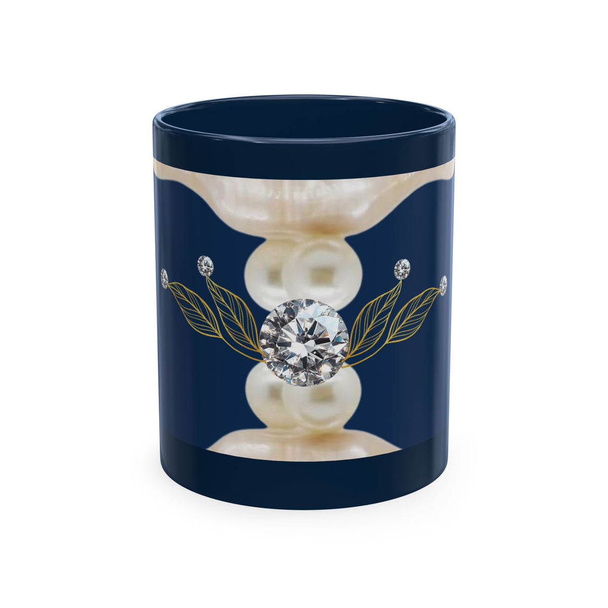 WWBH Pearl & Diamond Navy Ceramic Mug