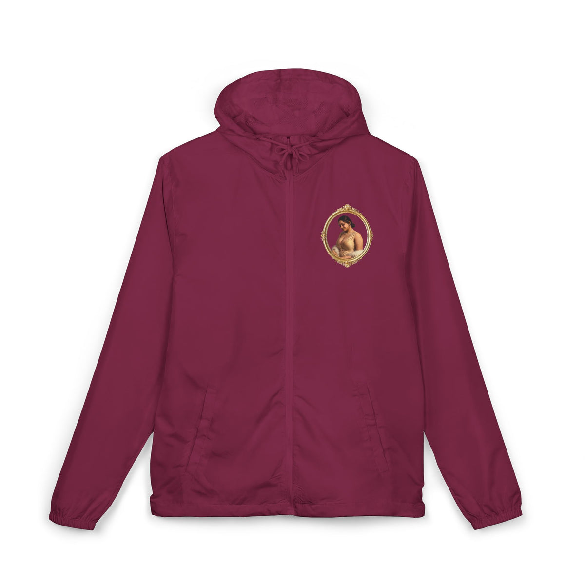 Drashti Windbreaker Jacket — Vintage Portrait Frame Design