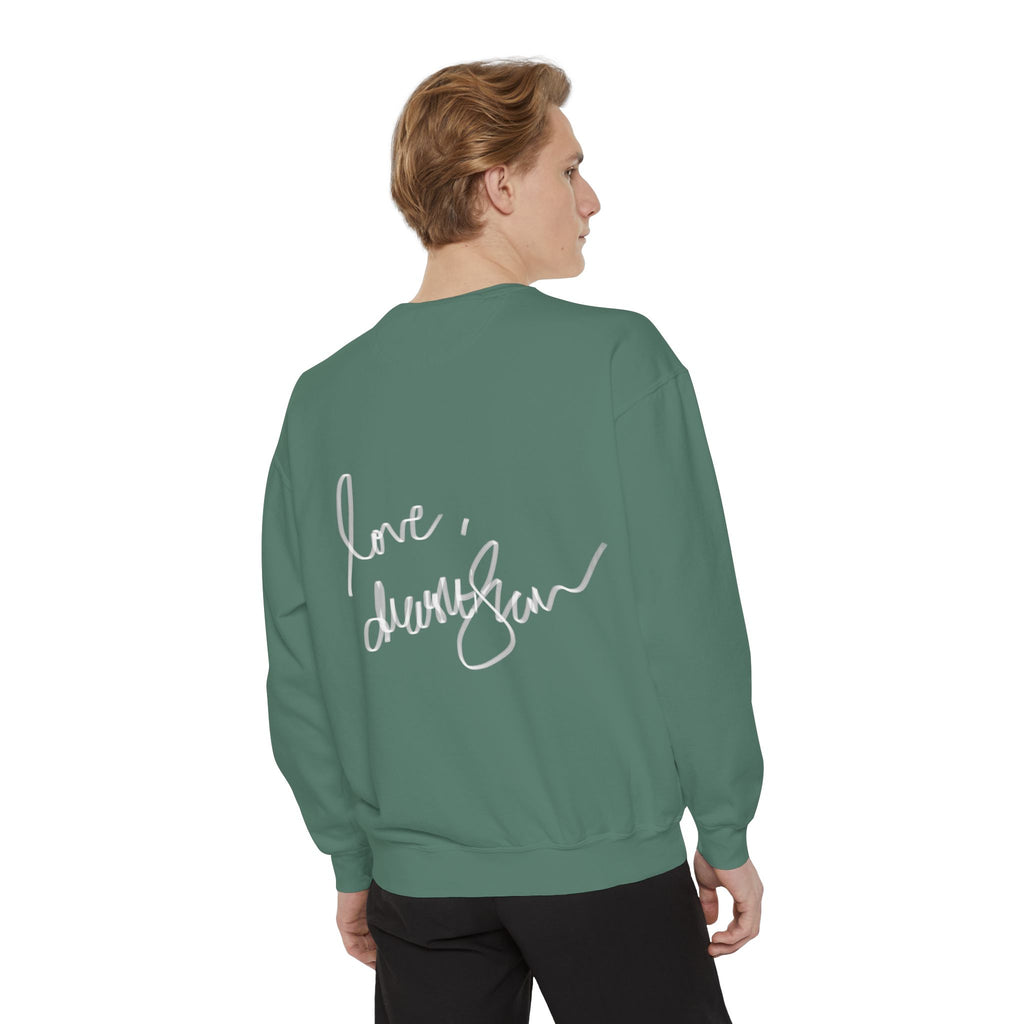 Reclining Muse Sweatshirt — 'We Will Be Home' Retro Art Graphic Crewneck