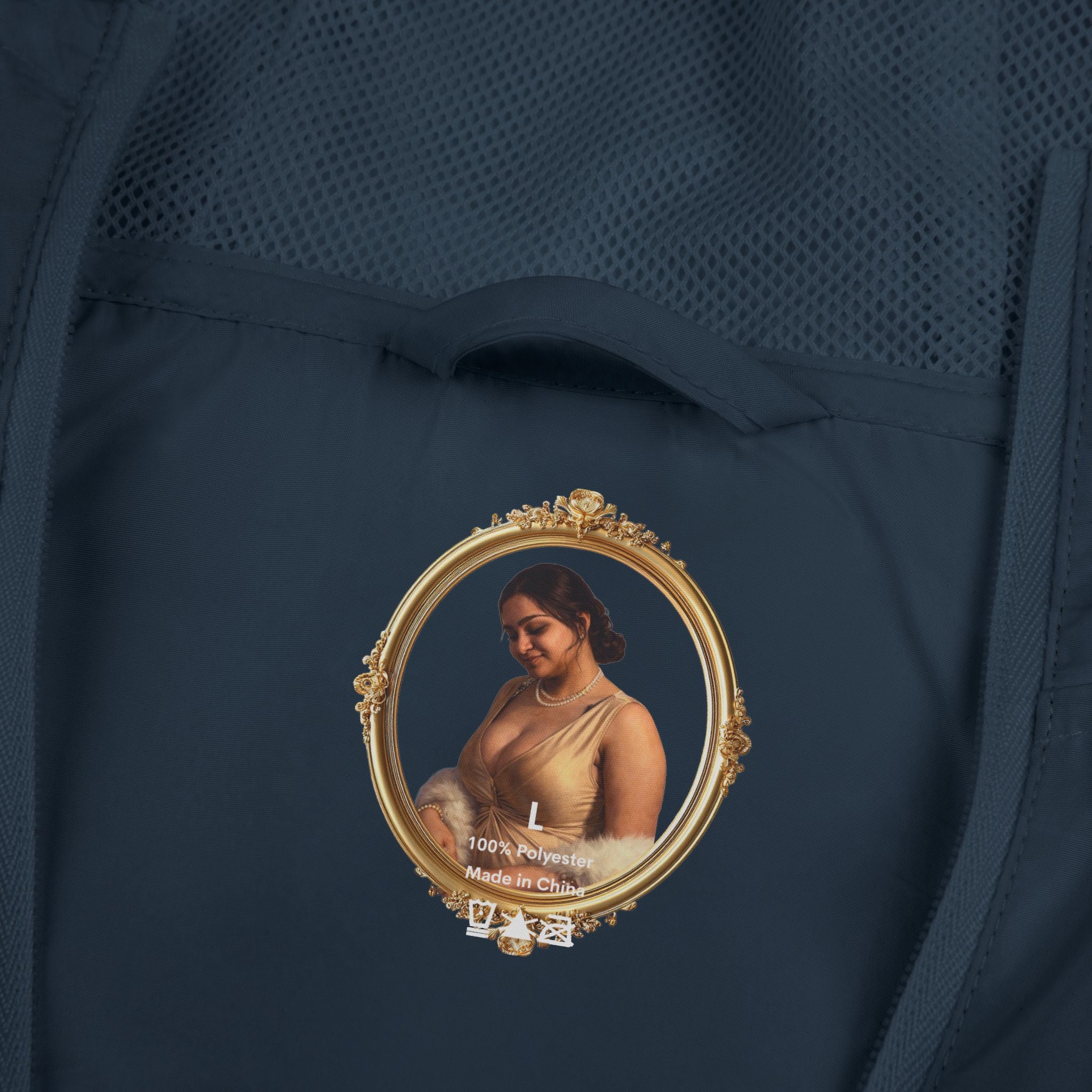 Windbreaker Jacket — Vintage Portrait Frame Design