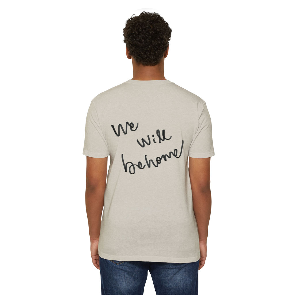 Greek Goddess Illustration T‑Shirt — "We Will Behome" Inspirational Tee
