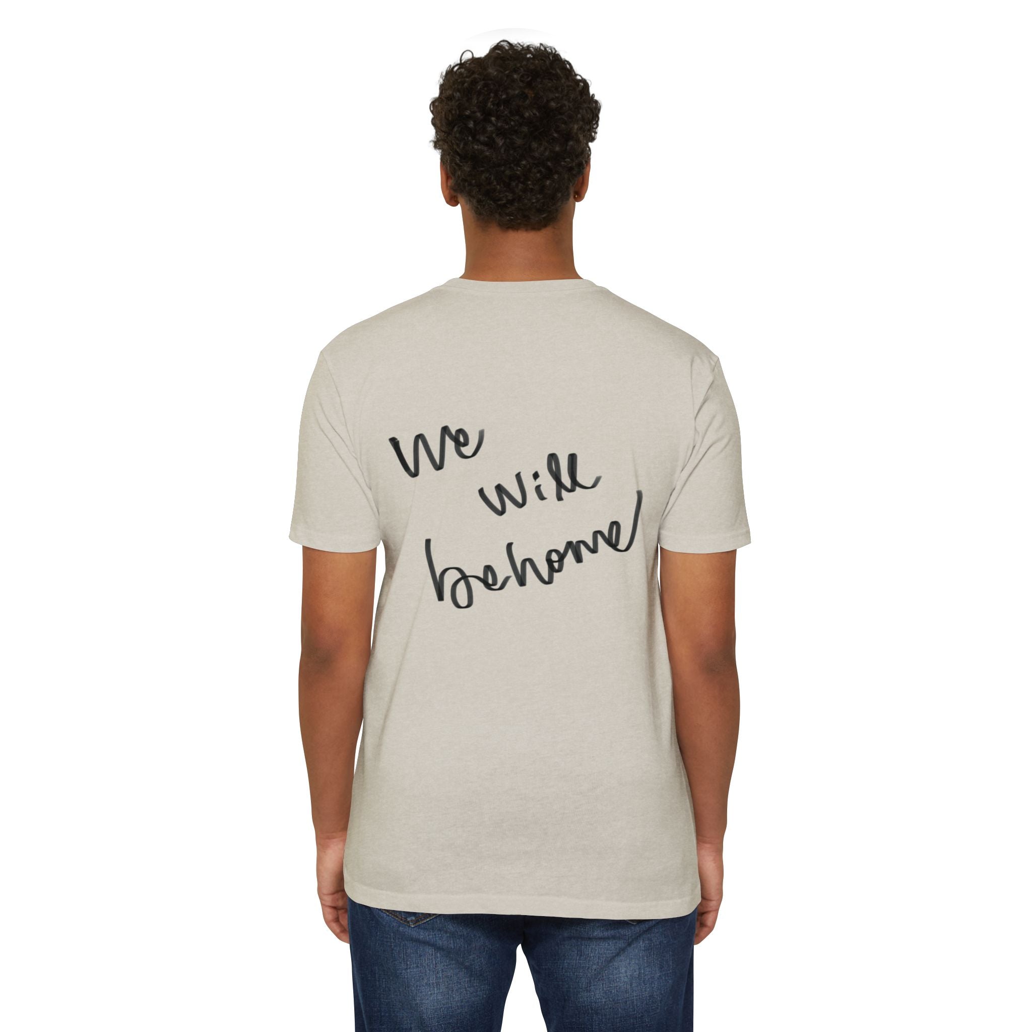 Greek Goddess Illustration T‑Shirt — "We Will Behome" Inspirational Tee