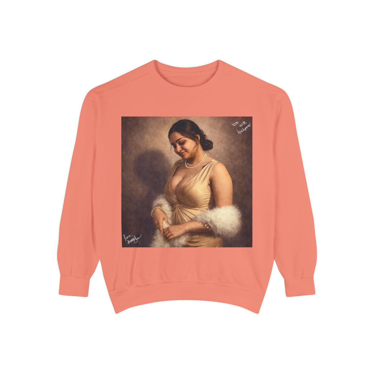 Drashti Portrait Sweatshirt — Vintage Frame Graphic Pullover