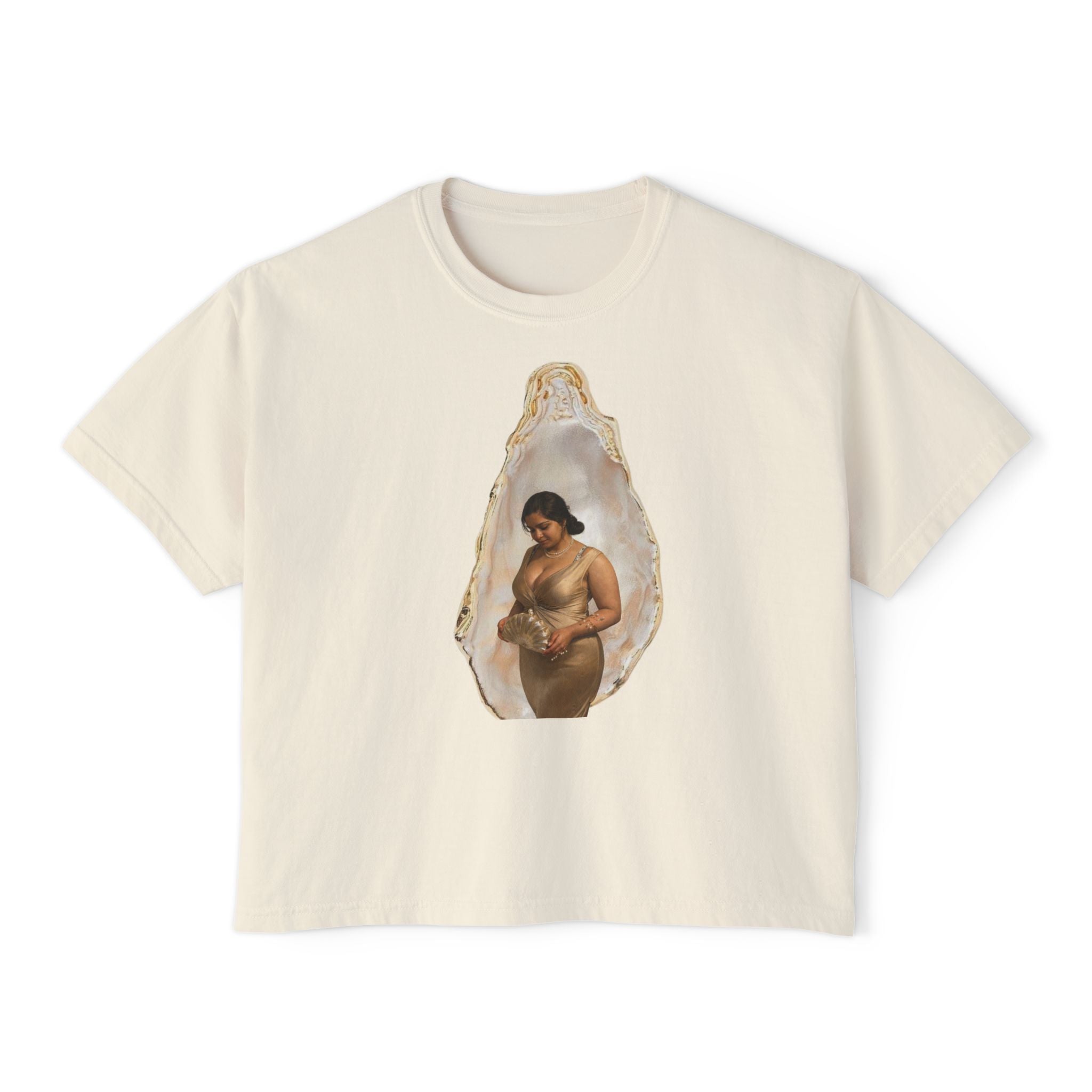 Boxy Tee — 'We Will Be Home' Vintage Angel Art Cropped T‑Shirt