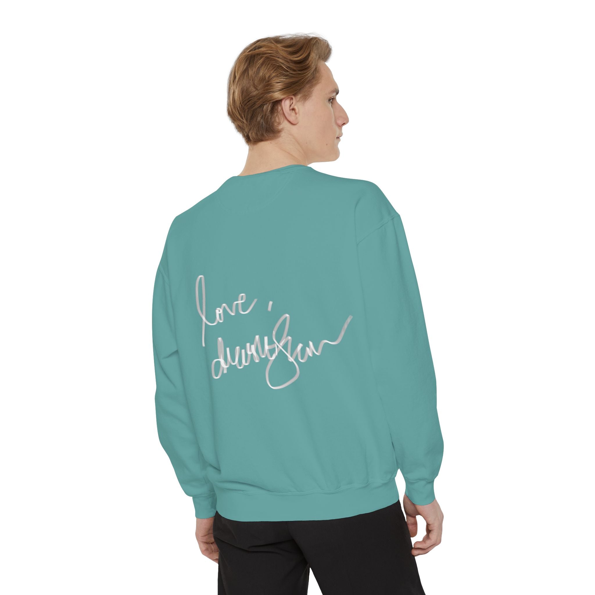 Reclining Muse Sweatshirt — 'We Will Be Home' Retro Art Graphic Crewneck