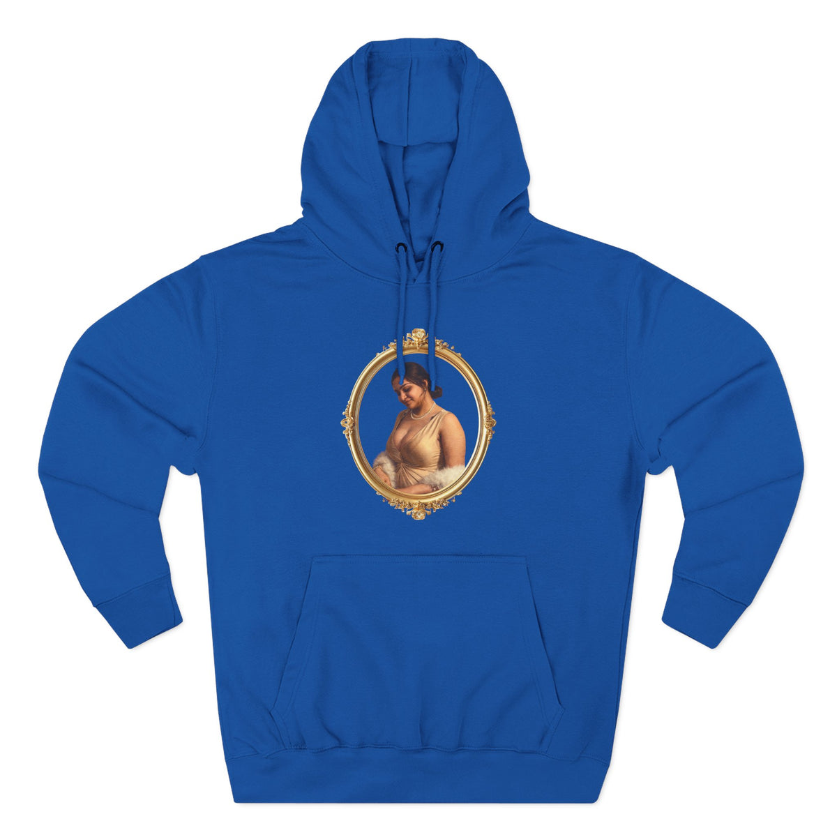Drashti Portrait Hoodie — Vintage Frame Romantic Art Pullover